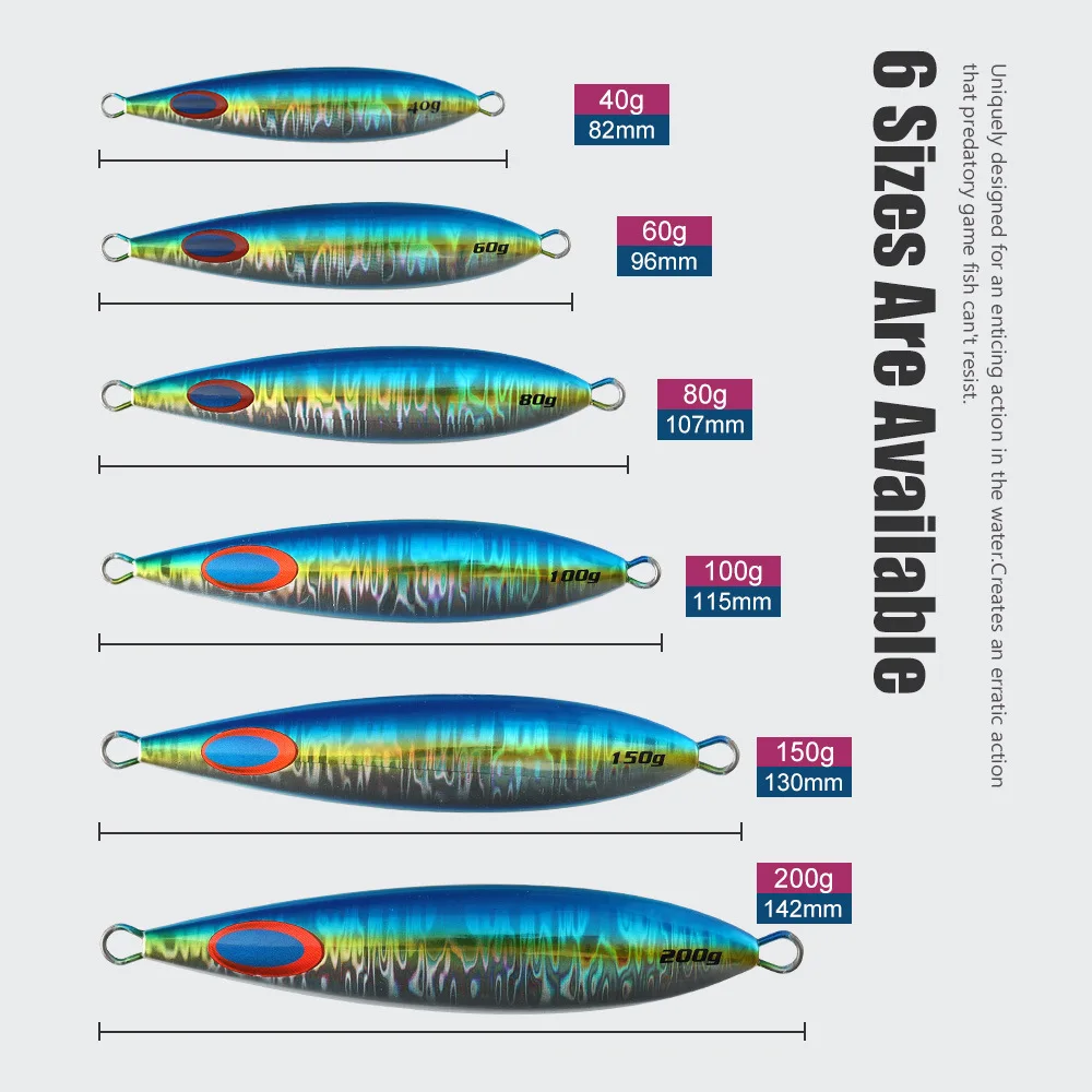 CHEERY 40g 60g 80g 100g 150g 200g Tuna Fishing Lure Metal Jig ABS Pencil Lure - view 16