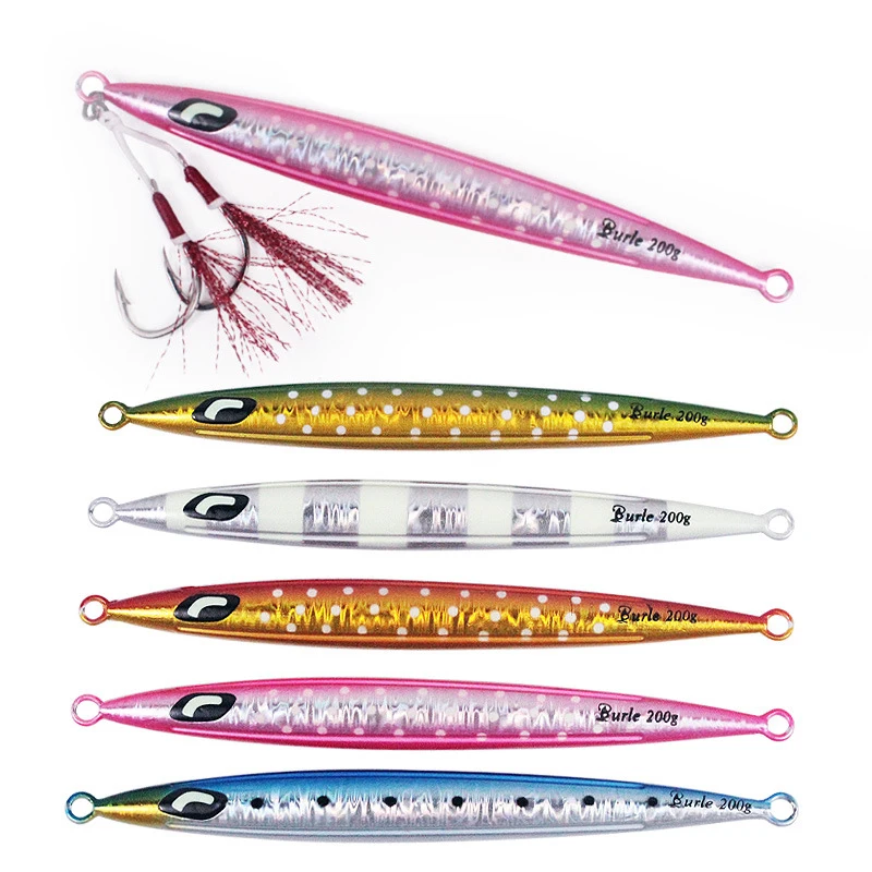 Hotsale 100g 150g 200g 300g Luminous Fast Sinking Metal Jig Lure ABS Pencil Lure - view 12