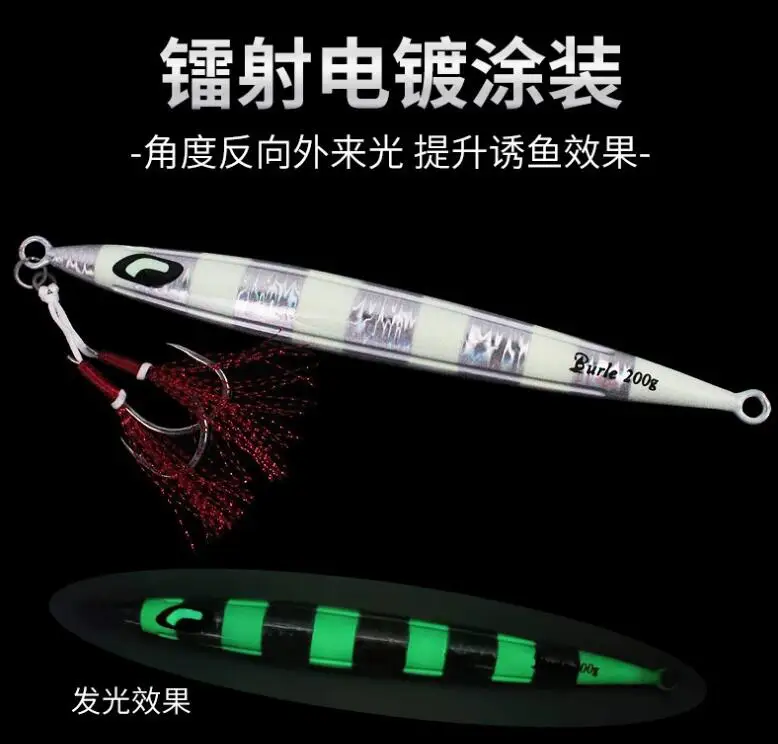 Hotsale 100g 150g 200g 300g Luminous Fast Sinking Metal Jig Lure ABS Pencil Lure - view 15