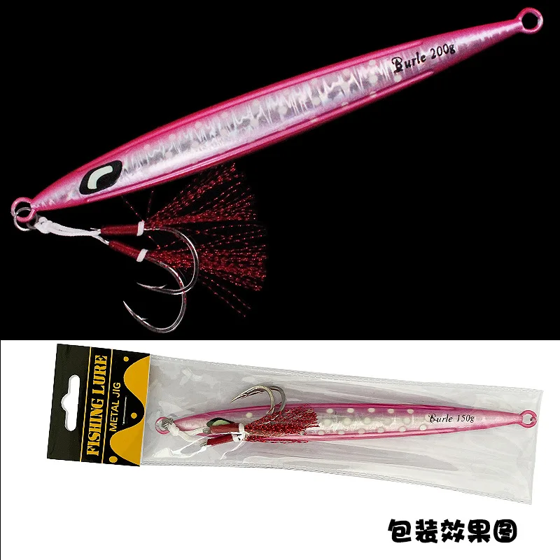 Hotsale 100g 150g 200g 300g Luminous Fast Sinking Metal Jig Lure - Pencil Lure by Cheery