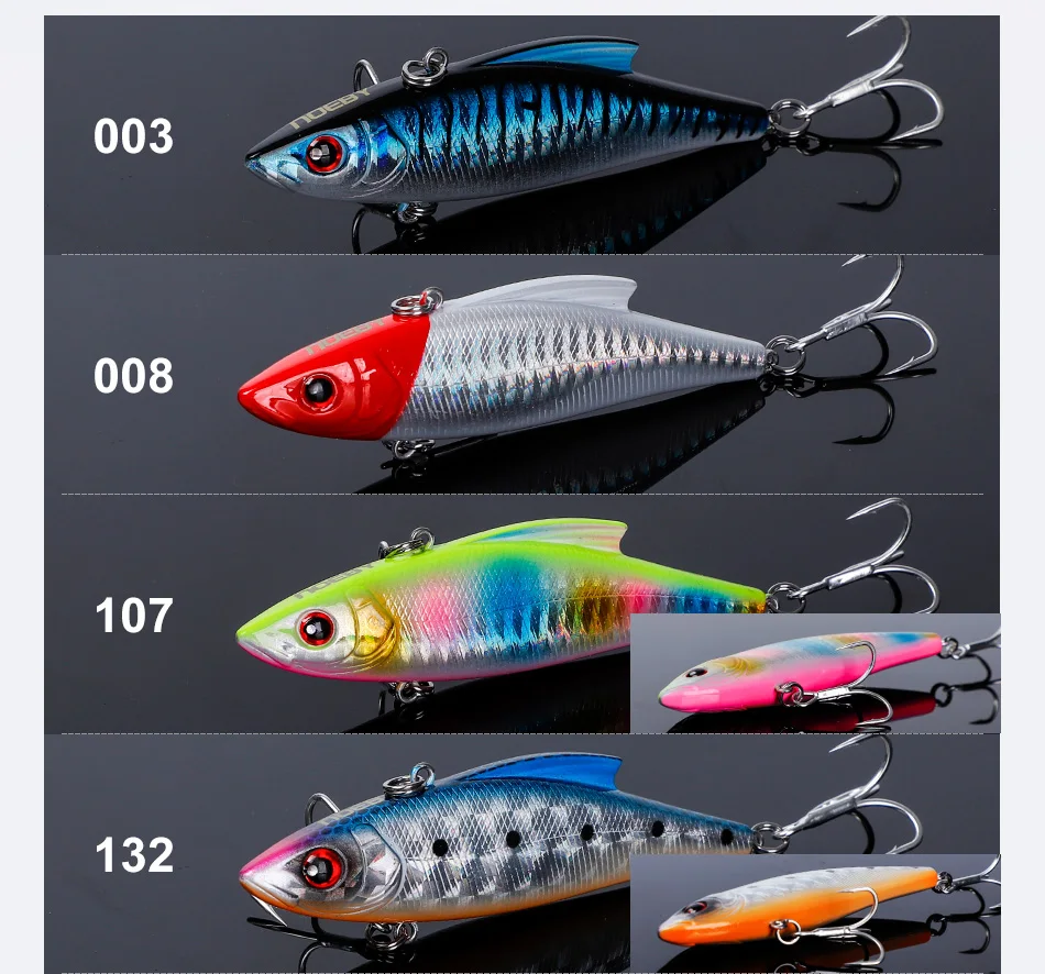 CHEERY Sea Bass Crank Minnow Lure Vib Rattle Hard Bait with Hooks ABS Pencil Lure - view 2