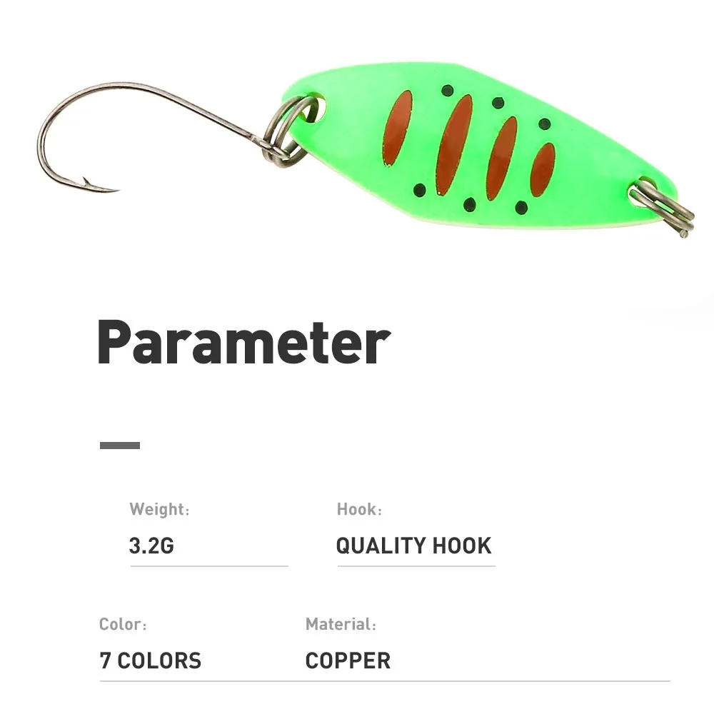 CHEERY 3.2g Colored Spoons Lures Single Hook Metal Casting Jig ABS Pencil Lure - view 15