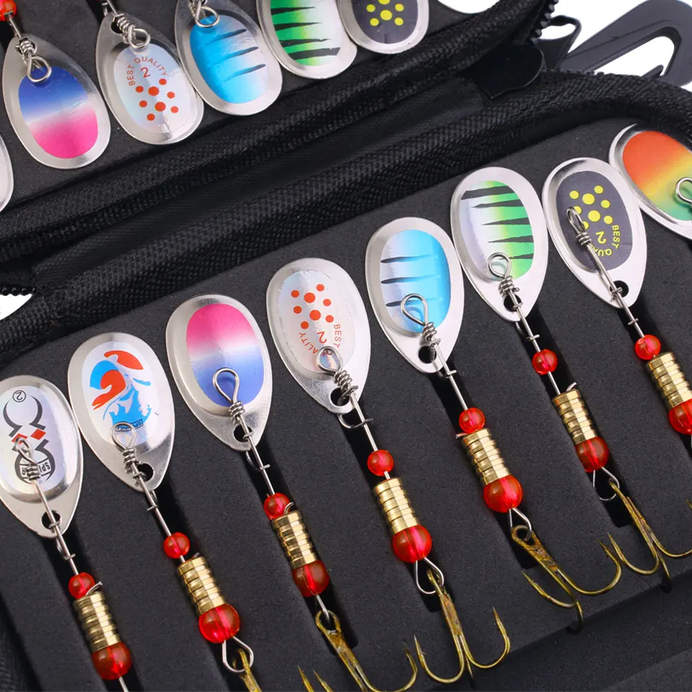 CHEERY 16pcs/bag Assorted Inline Spinner Lure Set with Storage ABS Pencil Lure - view 10
