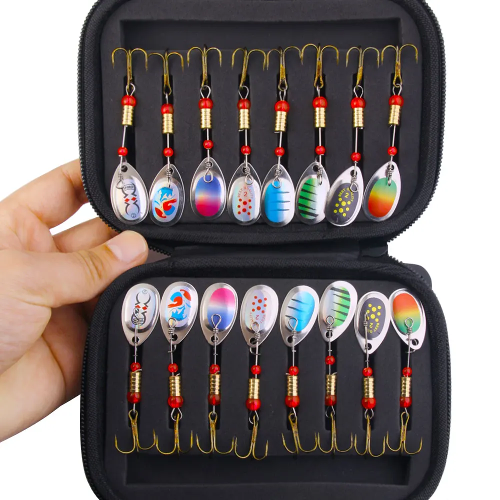 CHEERY 16pcs/bag Assorted Inline Spinner Lure Set with Storage ABS Pencil Lure - view 11