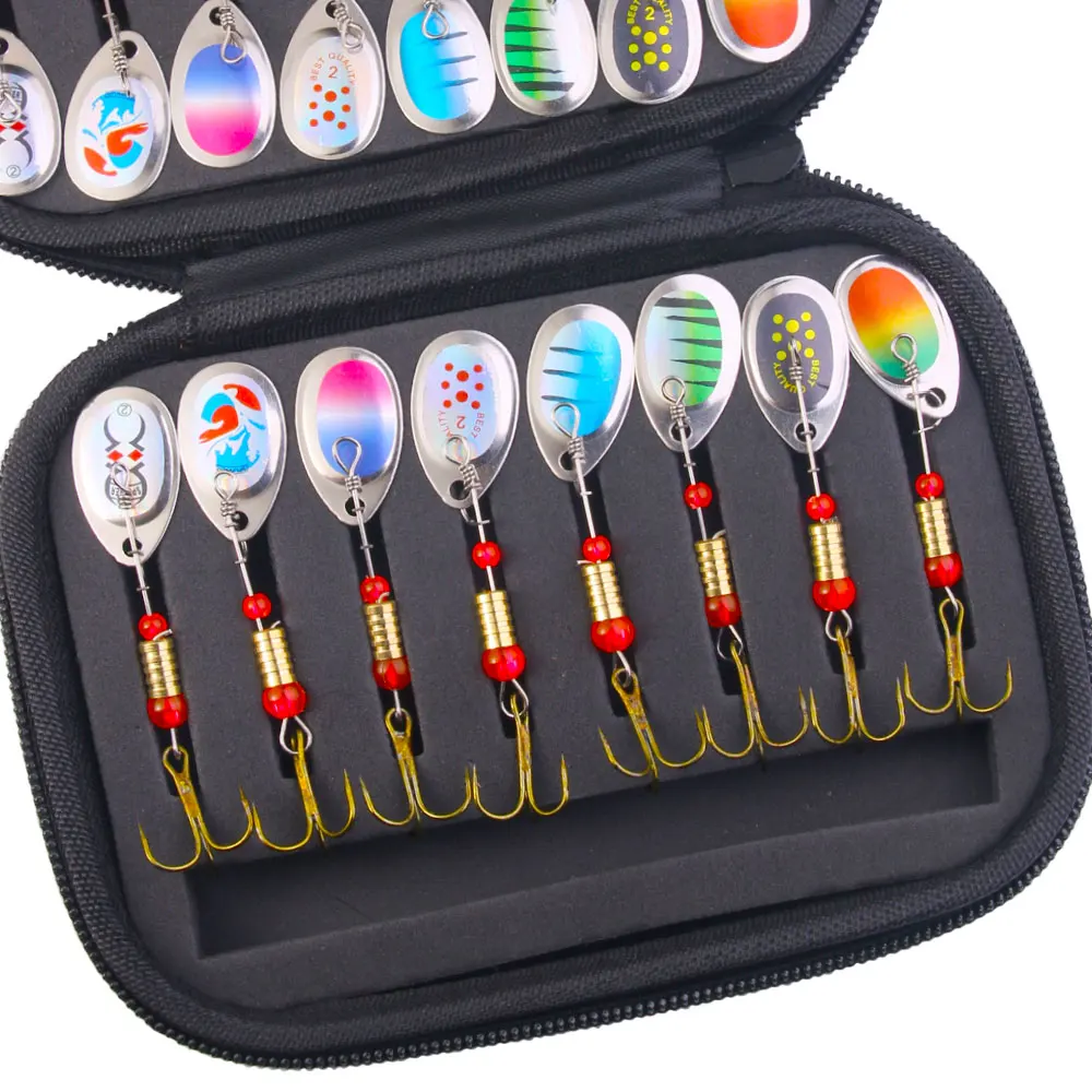 CHEERY 16pcs/bag Assorted Inline Spinner Lure Set with Storage ABS Pencil Lure - view 12