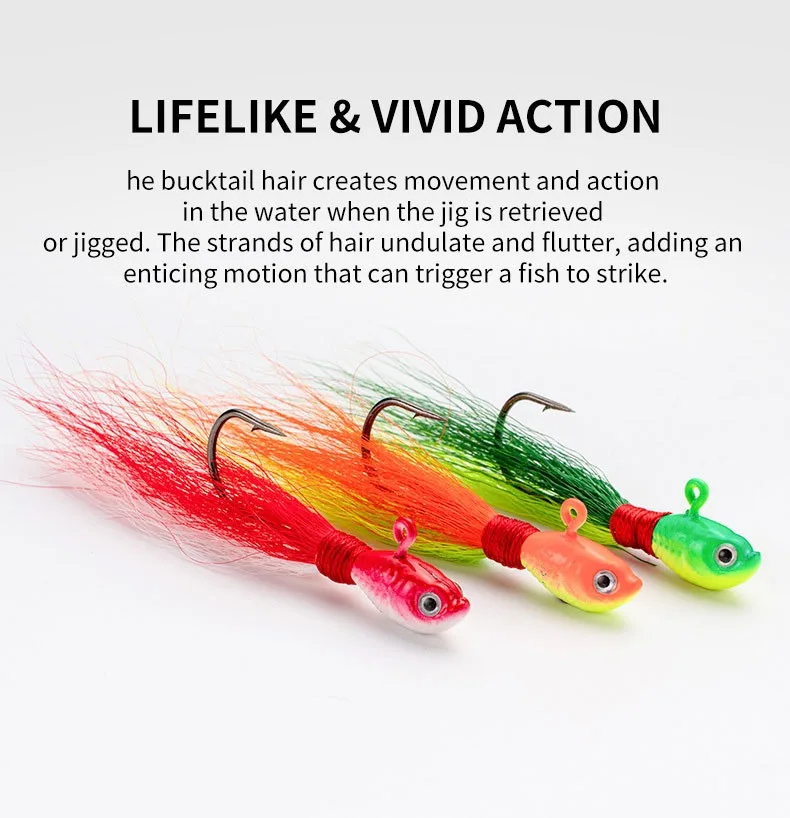 CHEERY 7g 10g 16g Deer Hair Metal Jig Head Hook Lure Sturdy Bait ABS Pencil Lure - view 12