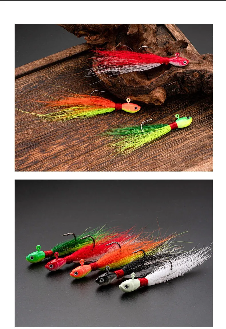 CHEERY 7g 10g 16g Deer Hair Metal Jig Head Hook Lure Sturdy Bait ABS Pencil Lure - view 15