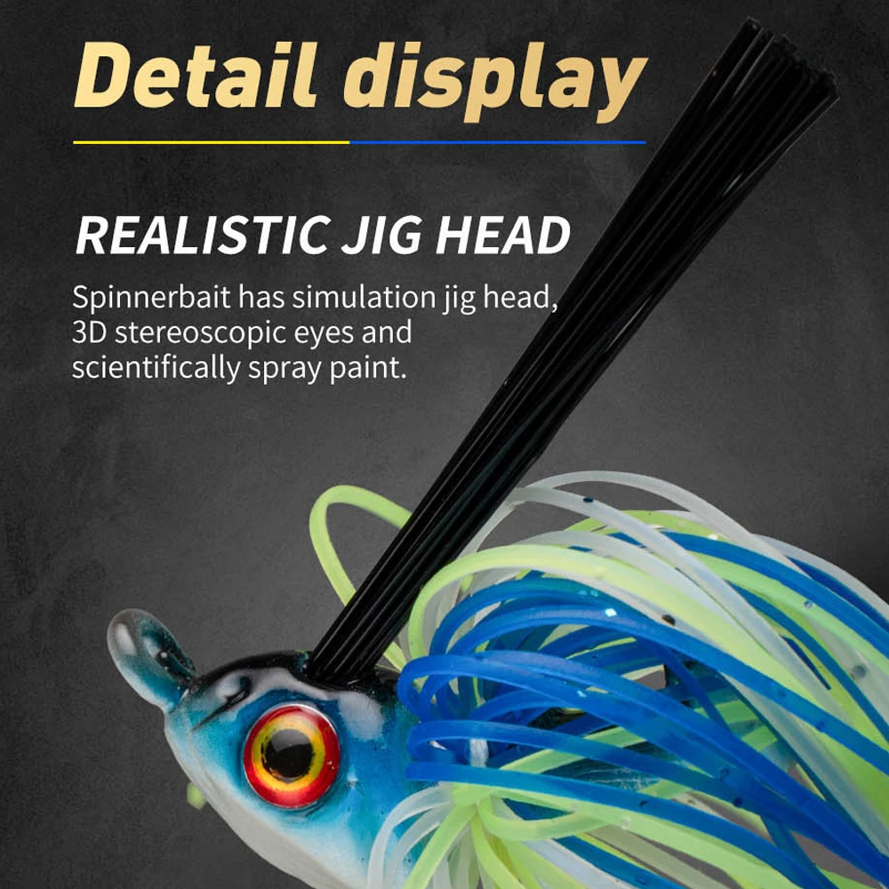 JOHNCOO 12G/15G Fishing Bait Beard Skirt Lure Spinner Baits ABS Pencil Lure - view 2