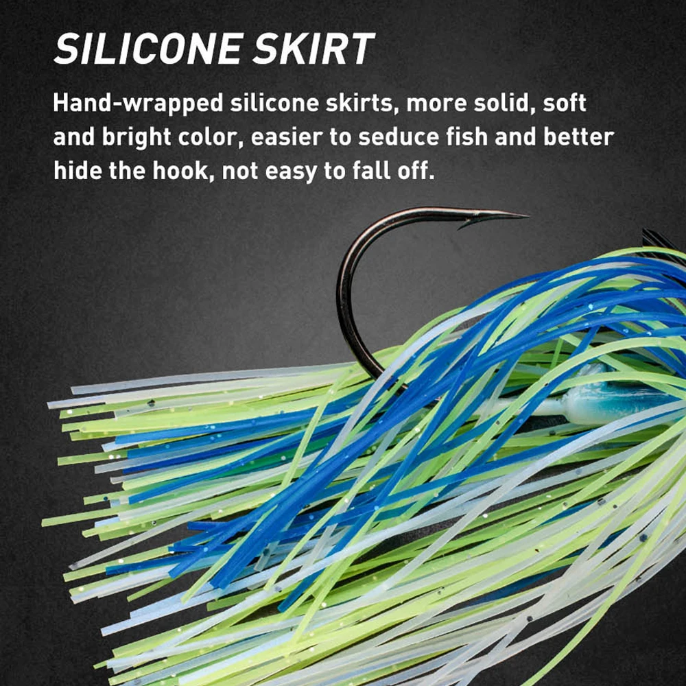 JOHNCOO 12G/15G Fishing Bait Beard Skirt Lure Spinner Baits ABS Pencil Lure - view 3