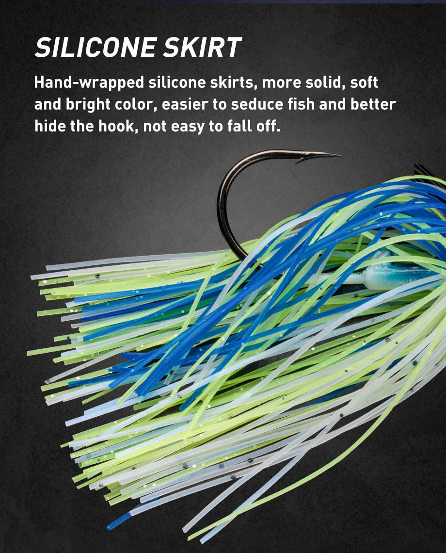 JOHNCOO 12G/15G Fishing Bait Beard Skirt Lure Spinner Baits ABS Pencil Lure - view 9