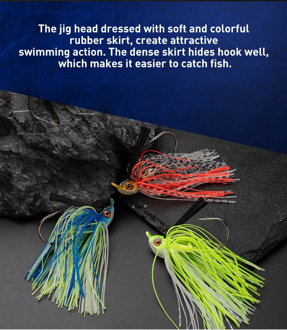 JOHNCOO 12G/15G Fishing Bait Beard Skirt Lure Spinner Baits ABS Pencil Lure - view 10