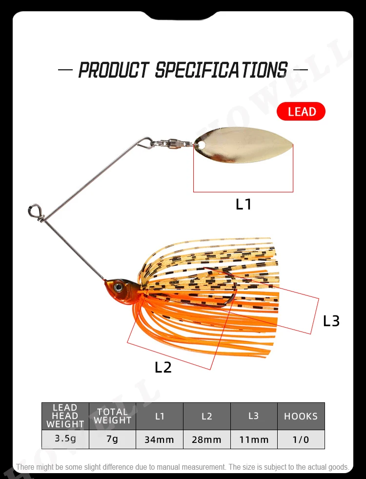 CHEERY 7.5g 22cm Gold Shiner Spinnerbaits Luminous Colorful ABS Pencil Lure - view 5