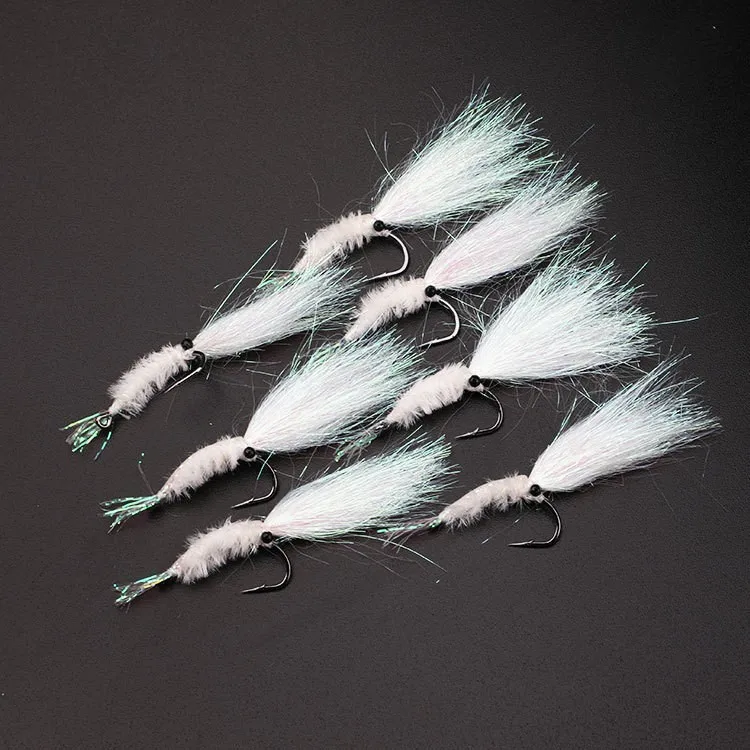 Thick Ice Silk Colorful Flash Feather Ribbon Shrimp Hook Metal