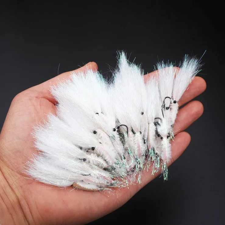 Thick Ice Silk Colorful Flash Feather Ribbon Shrimp Hook Metal ABS Pencil Lure - view 3