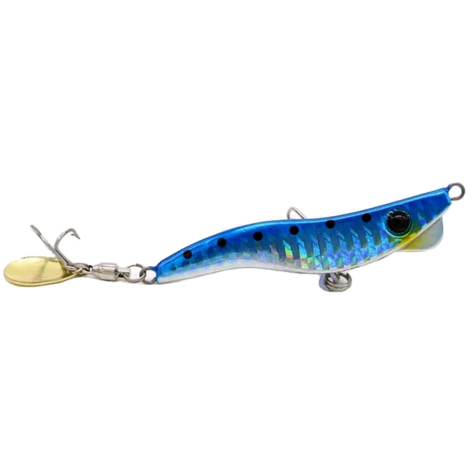 LureStorm Japan Metal Shrimp Jig Lure 13g 19g 28g 40g Spin Tail