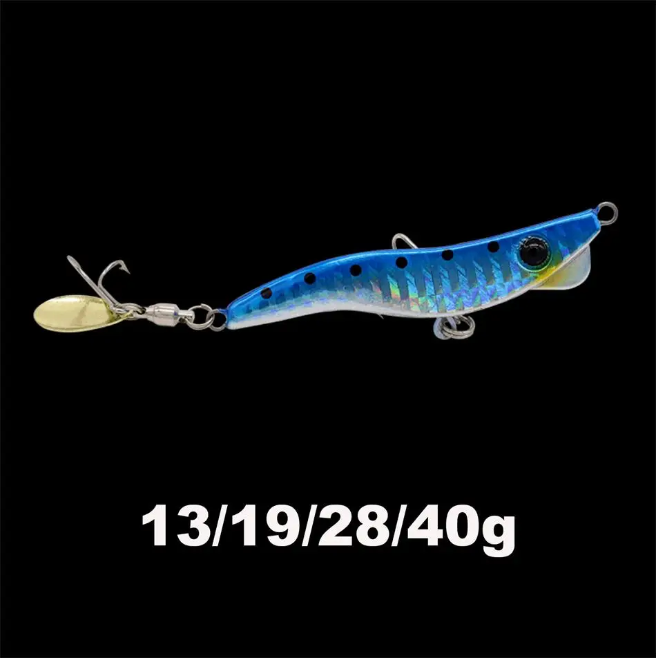 LureStorm Japan Metal Shrimp Jig Lure 13g 19g 28g 40g Spin Tail ABS Pencil Lure - view 9
