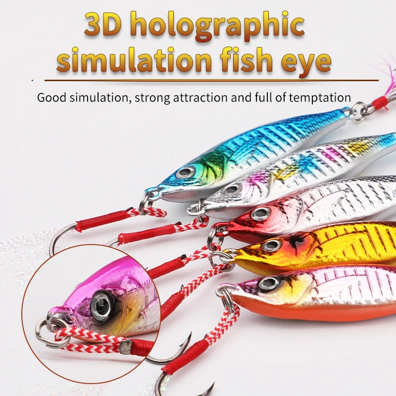 7g-60g Silicone Treble Hook 3D Eyes Artificial Hard Bait Bottom ABS Pencil Lure - view 2