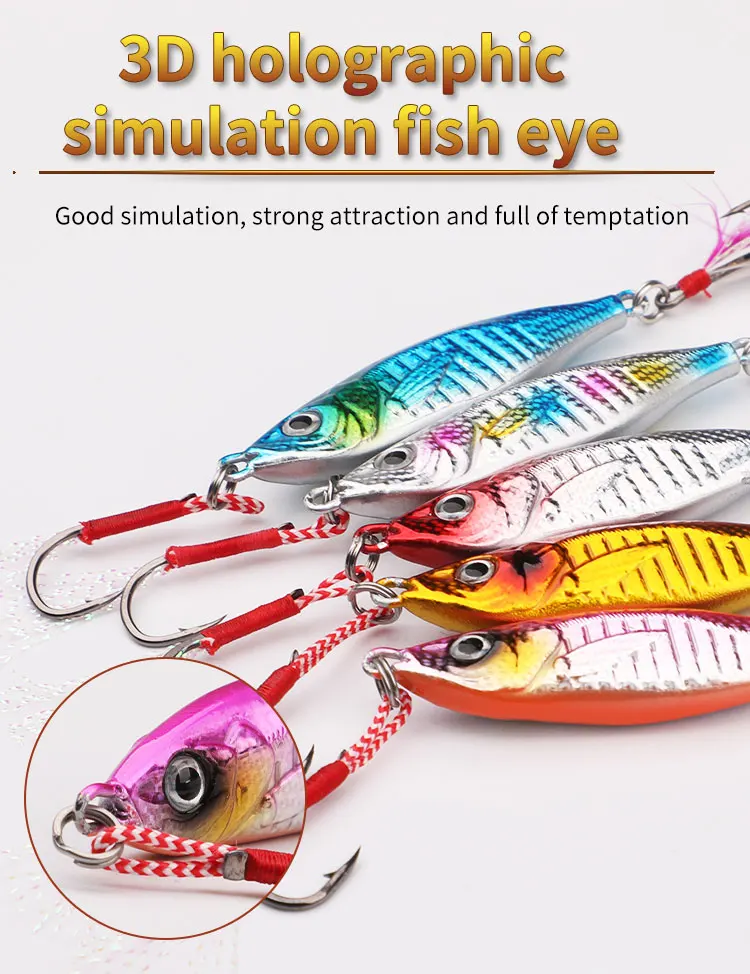 7g-60g Silicone Treble Hook 3D Eyes Artificial Hard Bait Bottom ABS Pencil Lure - view 11