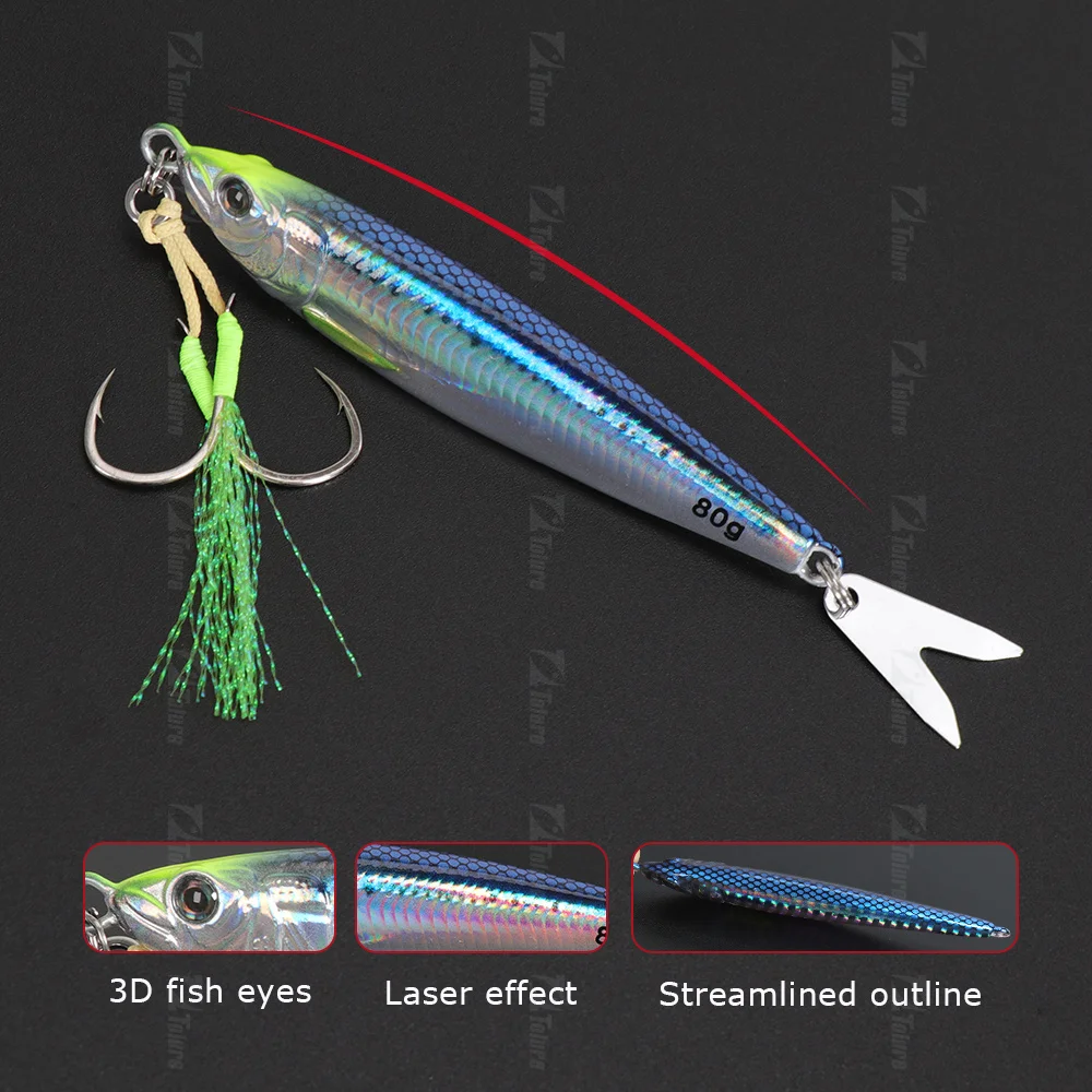 CHEERY High Quality 20g-80g Luminous Long Throw Jigging Bait ABS Pencil Lure - view 14