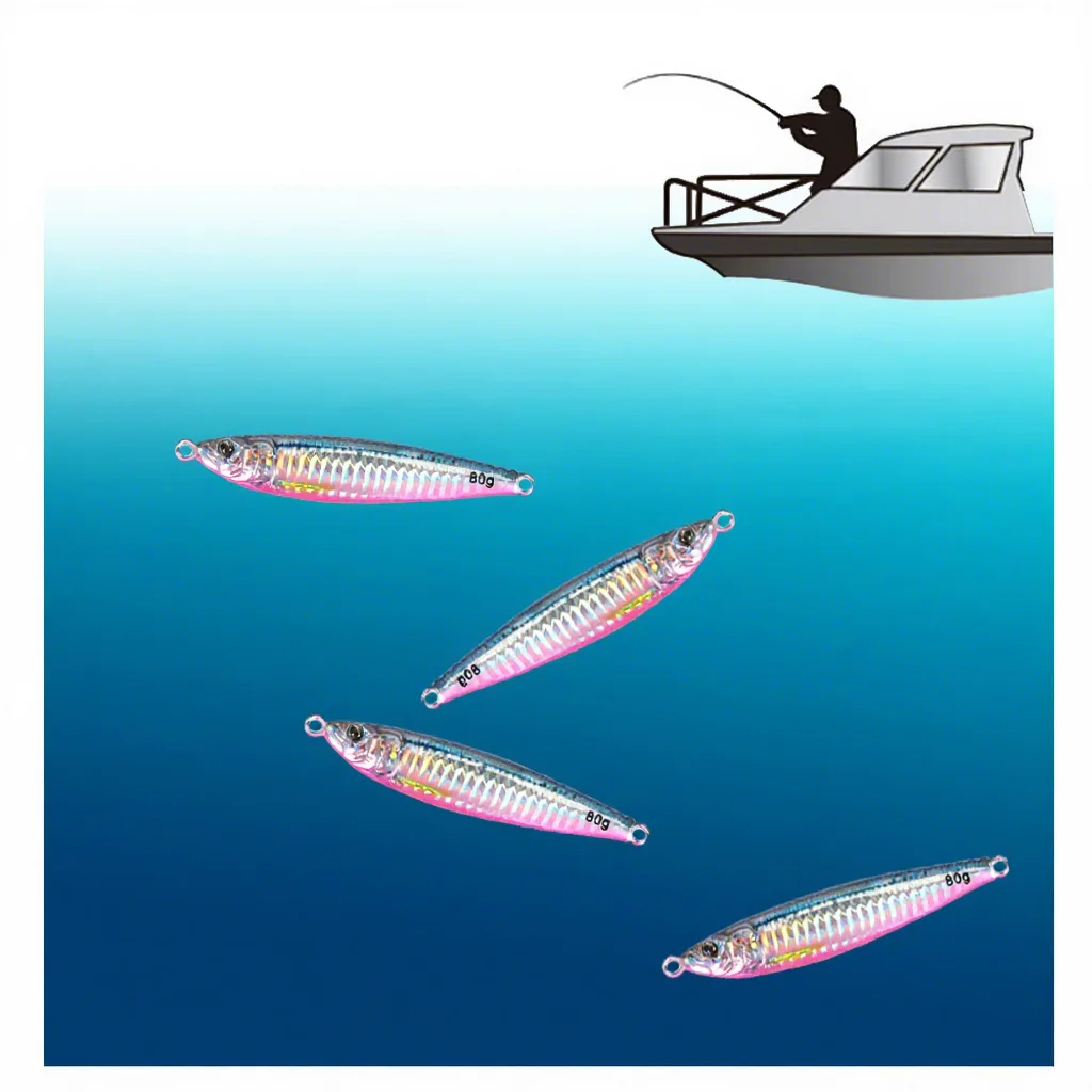 CHEERY High Quality 20g-80g Luminous Long Throw Jigging Bait ABS Pencil Lure - view 4