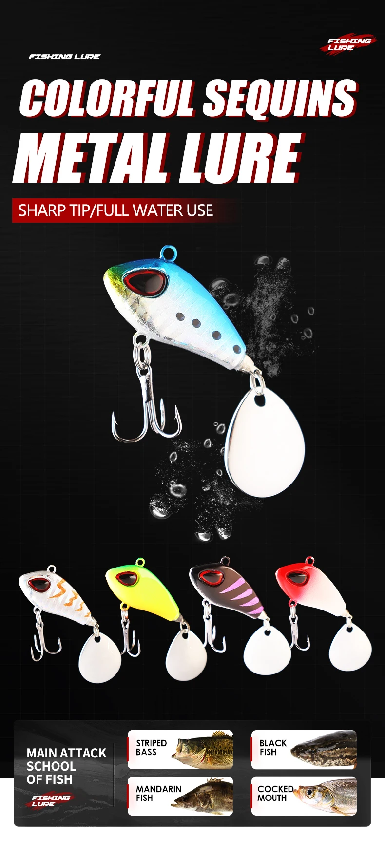 Cheery New VIB Spinner Bait 7g/10g/17g/25g Fish Metal Spoon Lure ABS Pencil Lure - view 8