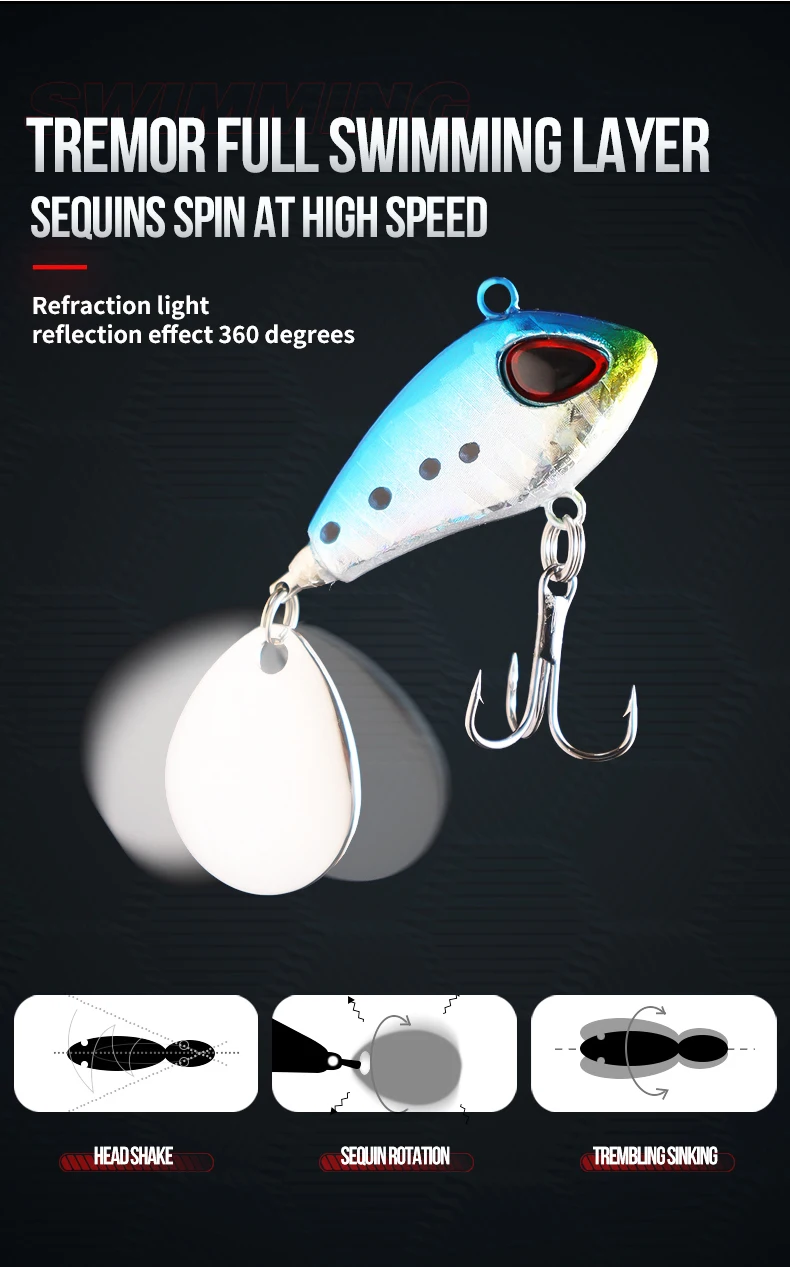 Cheery New VIB Spinner Bait 7g/10g/17g/25g Fish Metal Spoon Lure ABS Pencil Lure - view 10