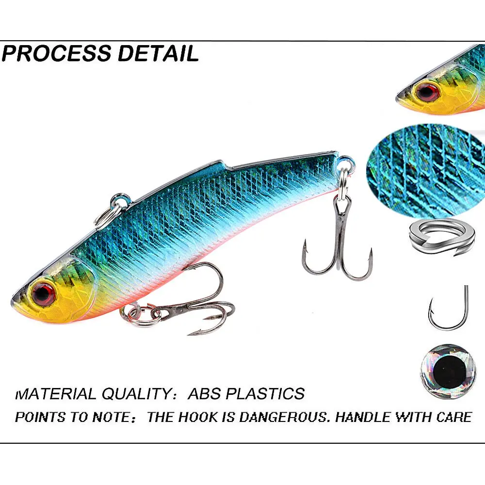 7cm 17g VIB Lure Bionic Artificial Hard Fishing Baits 7 Colors 3D ABS Pencil Lure - view 9