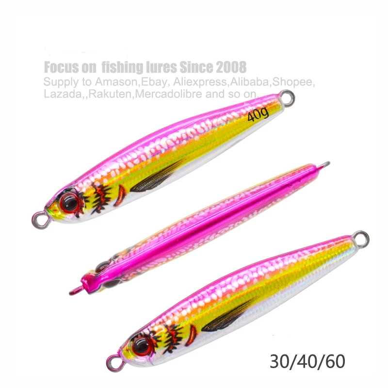 New Arrival Printed 40g/7.3cm Long Jigging Lead Fish Fast Sinking ABS Pencil Lure - view 3