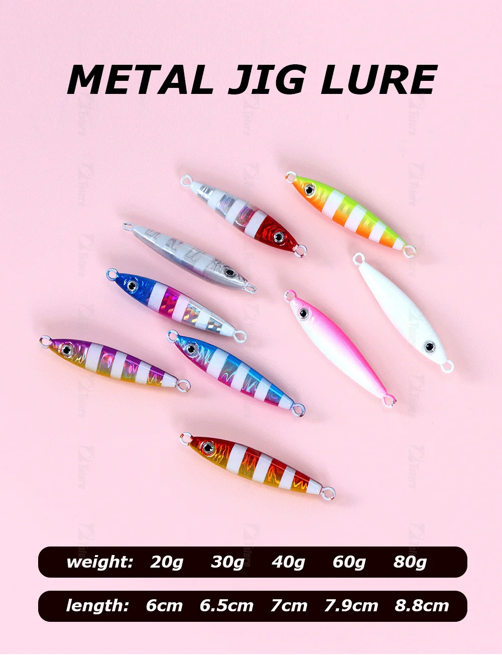 Hot Sale Metal Jigging Lures 20g/30g/40g/60g/80g Vertical ABS Pencil Lure - view 5