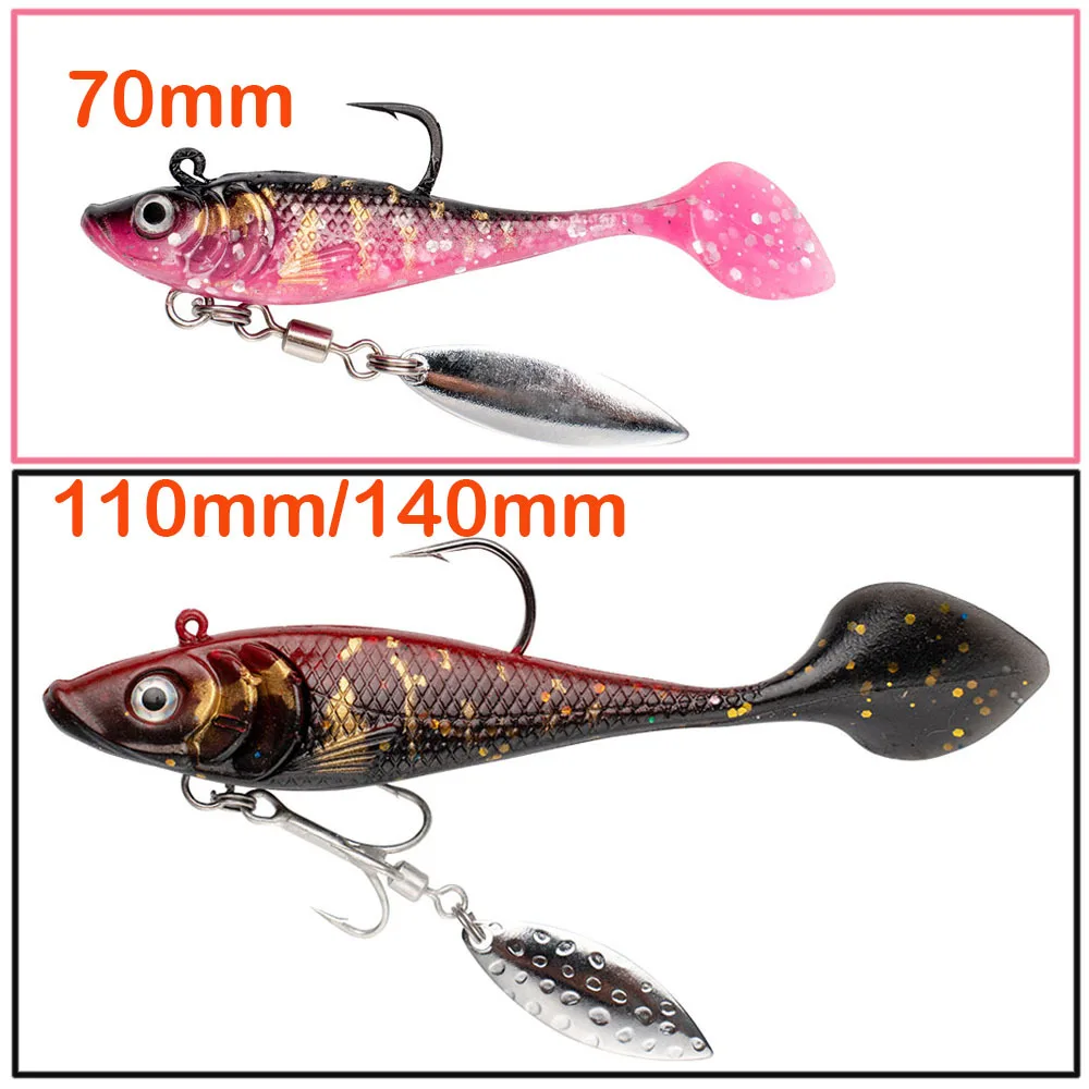 Runtoo 11cm 14cm Lead Rigged Soft Lure Jig Head T-Tail Trout ABS Pencil Lure - view 9