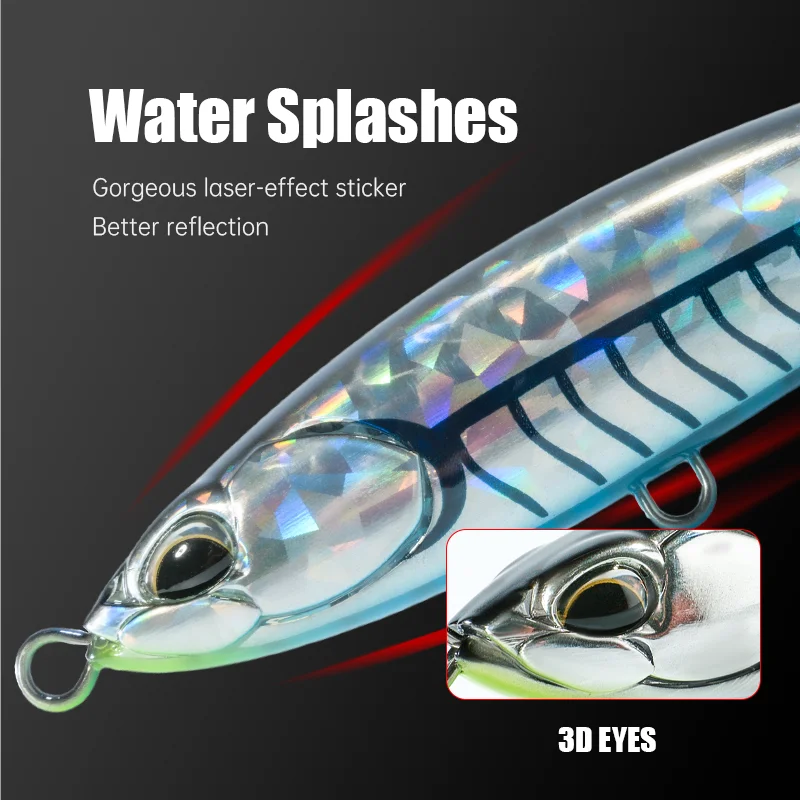 ZOZ Printed ABS Material Artificial Swim Bait Topwater Pencil ABS Pencil Lure - view 3