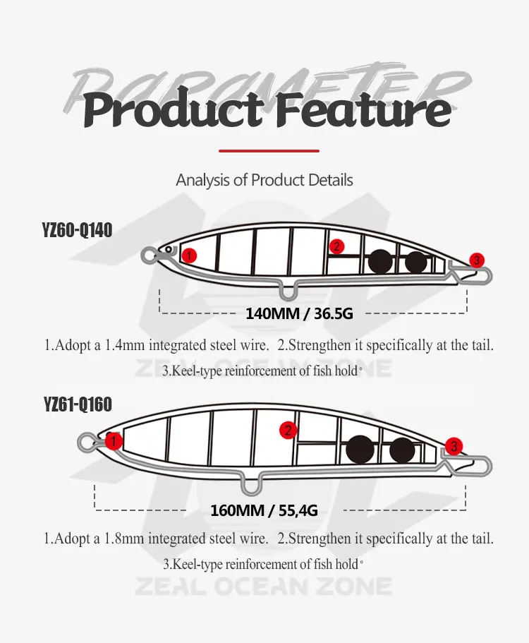 ZOZ Printed ABS Material Artificial Swim Bait Topwater Pencil ABS Pencil Lure - view 7