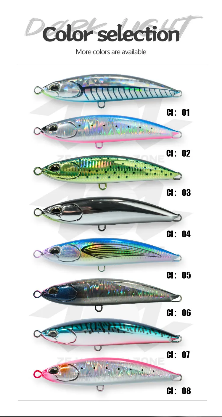 ZOZ Printed ABS Material Artificial Swim Bait Topwater Pencil ABS Pencil Lure - view 8