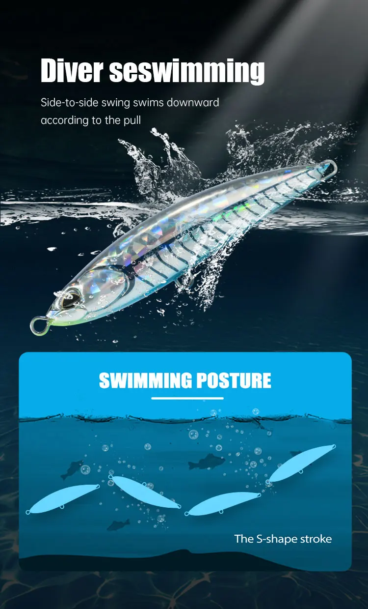 ZOZ Printed ABS Material Artificial Swim Bait Topwater Pencil ABS Pencil Lure - view 9