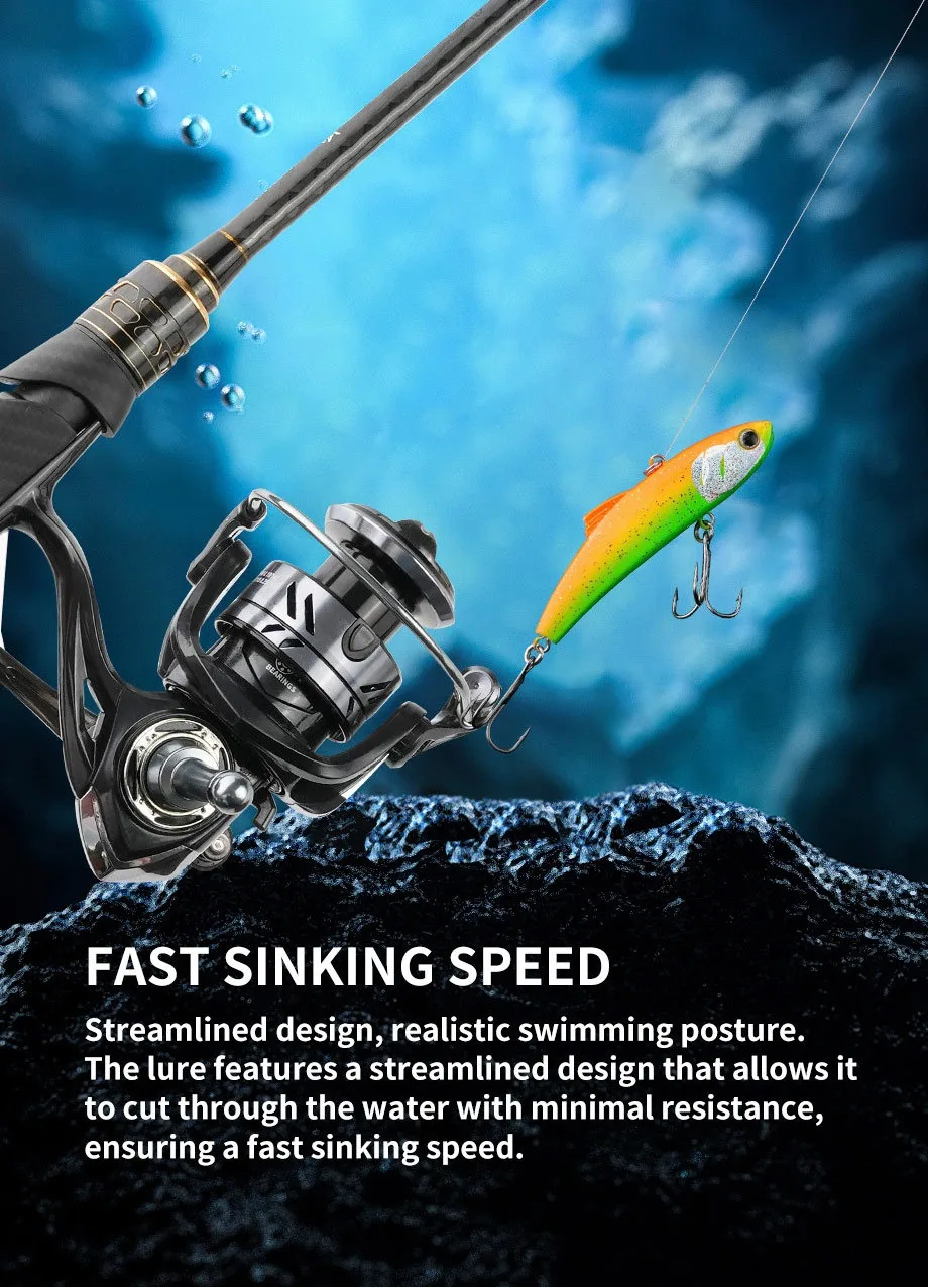 Cheery Hot Sale VIB Fishing Lure 7cm 14g Shake Sinking Artificial ABS Pencil Lure - view 8