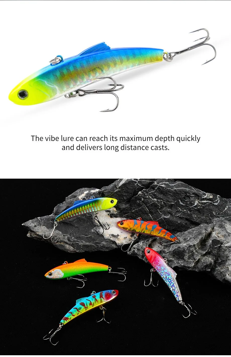 Cheery Hot Sale VIB Fishing Lure 7cm 14g Shake Sinking Artificial ABS Pencil Lure - view 13