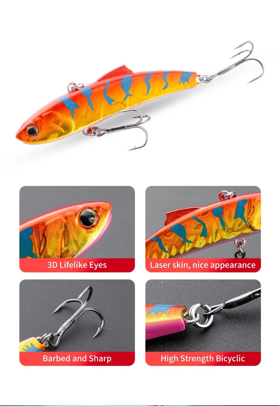 Cheery Hot Sale VIB Fishing Lure 7cm 14g Shake Sinking Artificial ABS Pencil Lure - view 15