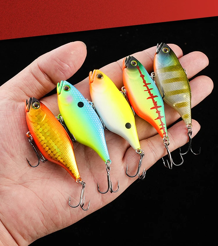Cheery Vibe Lure Artificial 60mm Lipless Crankbait Sinking Vib ABS Pencil Lure - view 11
