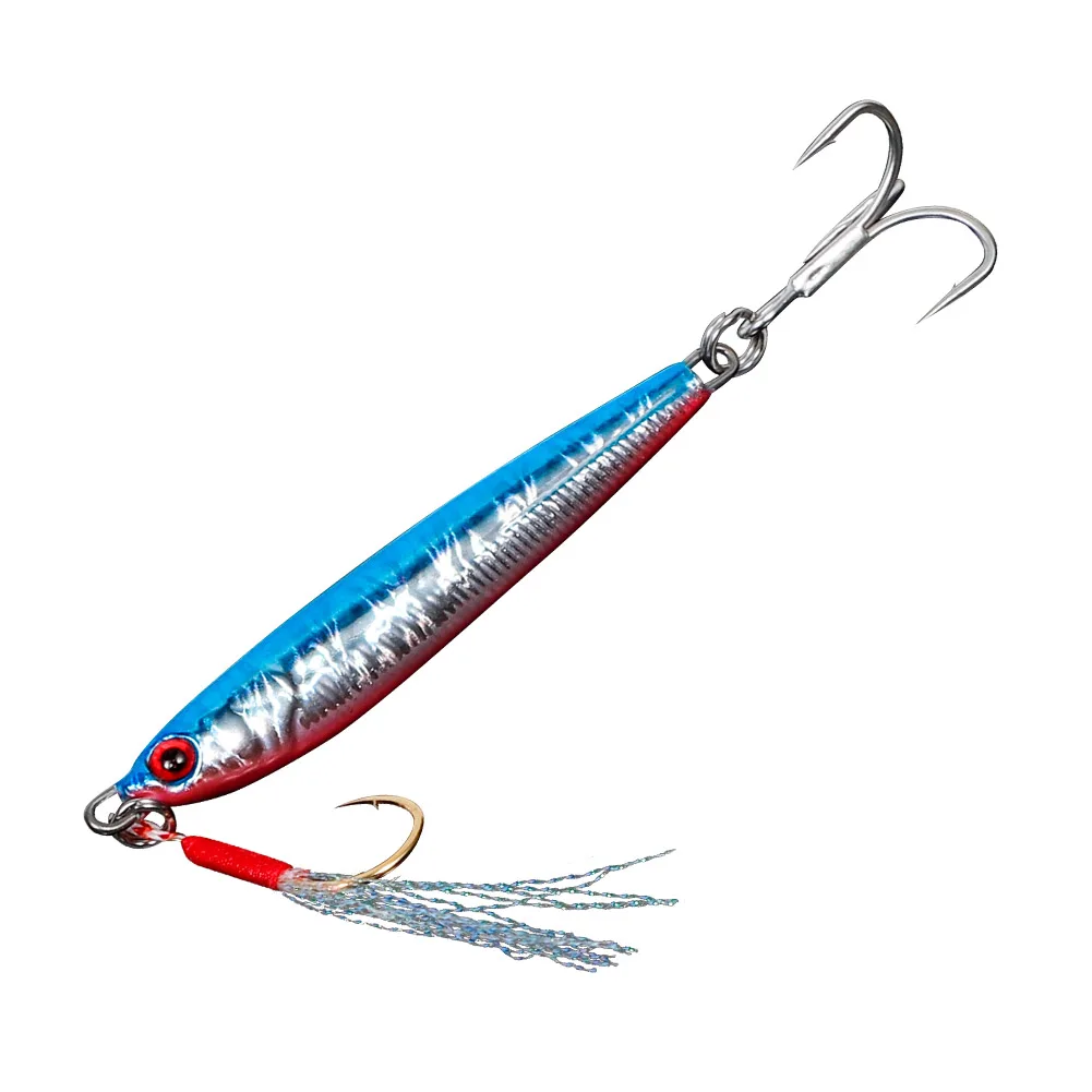 Lead Fishing Lures Saltwater Metal Jigging Spoon Sea Bass Lure