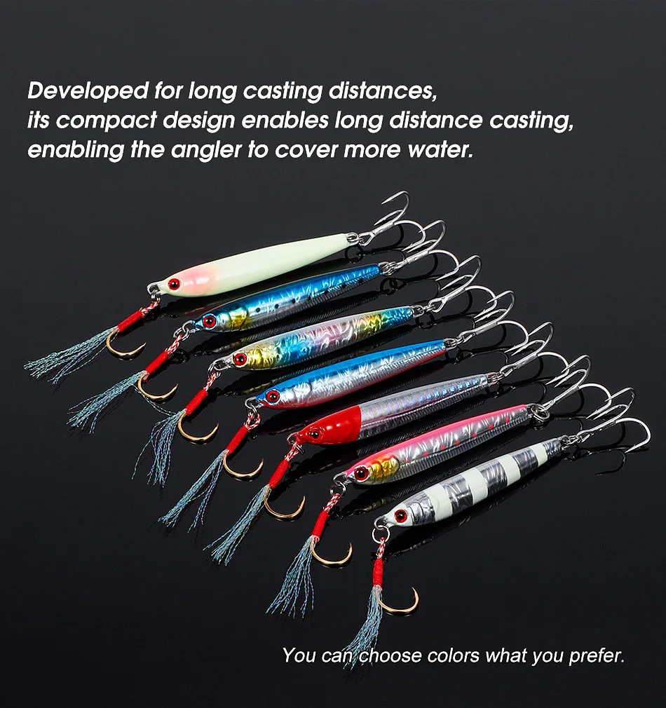 Lead Fishing Lures Saltwater Metal Jigging Spoon Sea Bass Lure ABS Pencil Lure - view 13