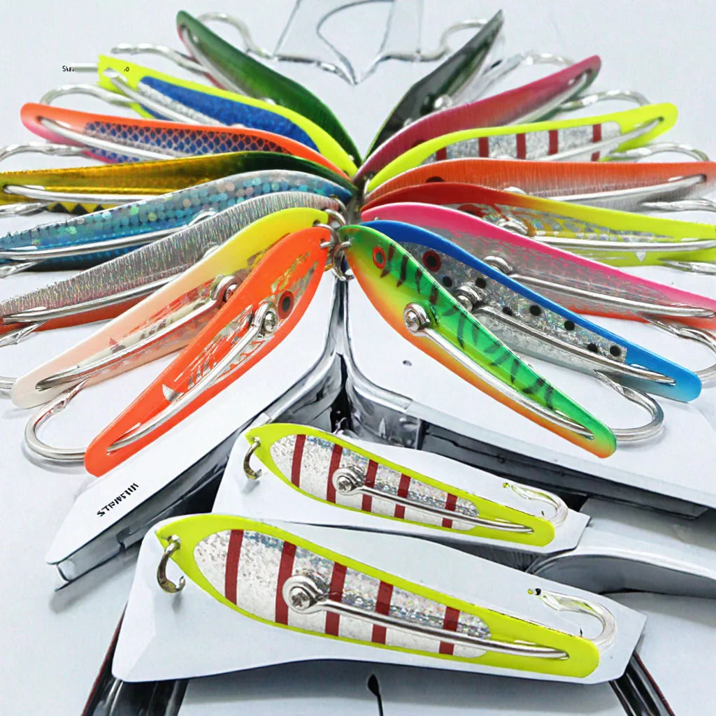4-Inch Double Hook High Carbon Steel Trolling Spoon Lure for Cod
