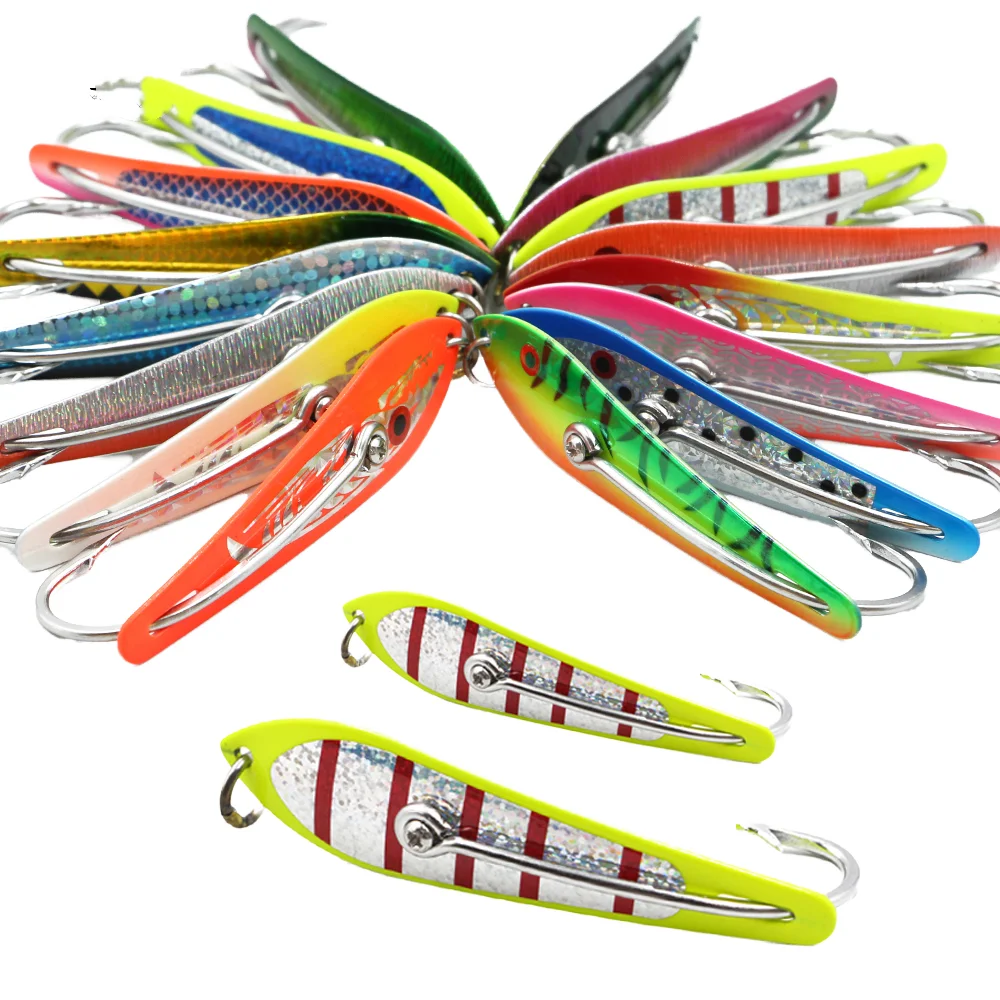4-Inch Double Hook High Carbon Steel Trolling Spoon Lure for Cod ABS Pencil Lure - view 12