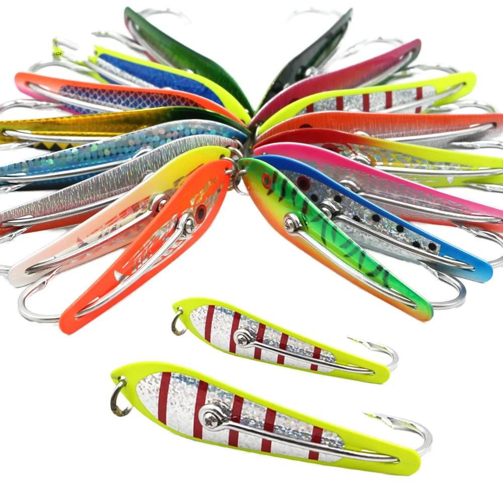 4-Inch Double Hook High Carbon Steel Trolling Spoon Lure for Cod ABS Pencil Lure - view 13