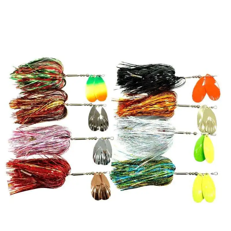 Hot Selling Artificial 45g 22cm Copper Spinner Bait for Pike Bass
