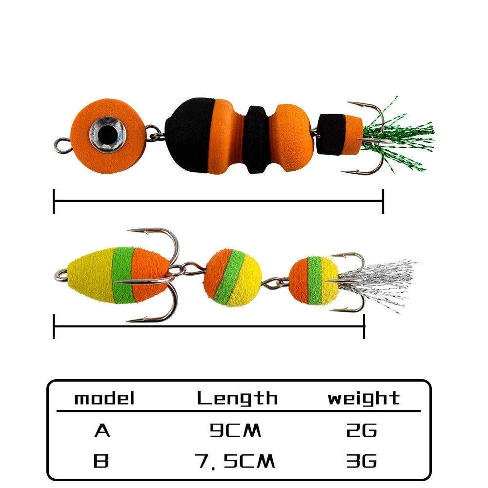 Cheery ABS Carp Insect Foam Hook Artificial Soft Bait Lure ABS Pencil Lure - view 7