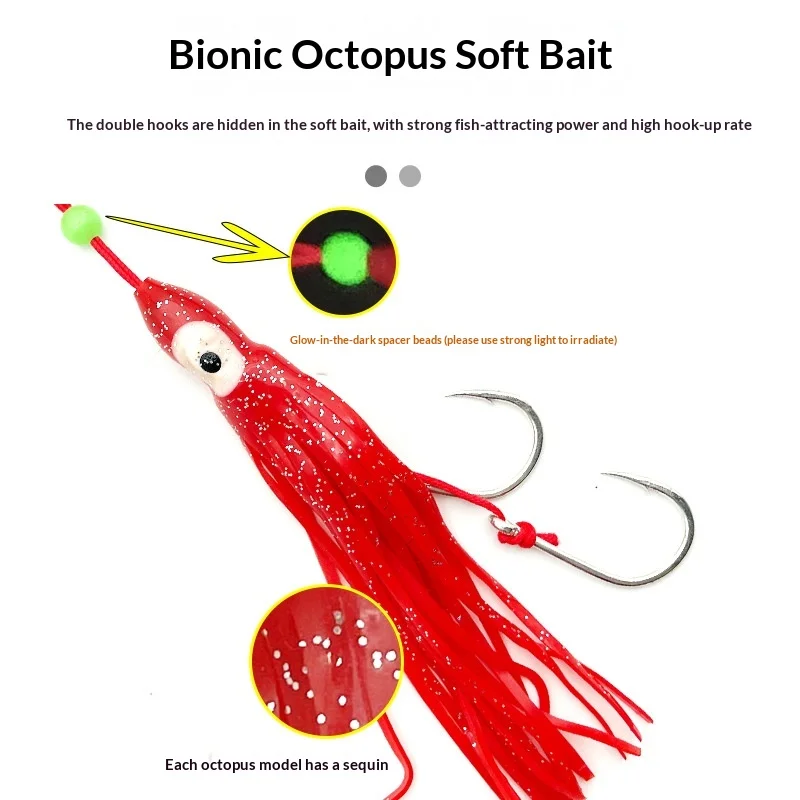 Lure Metal Jig Full-Water-Column Slow-Roll Octopus Bionic ABS Pencil Lure - view 7