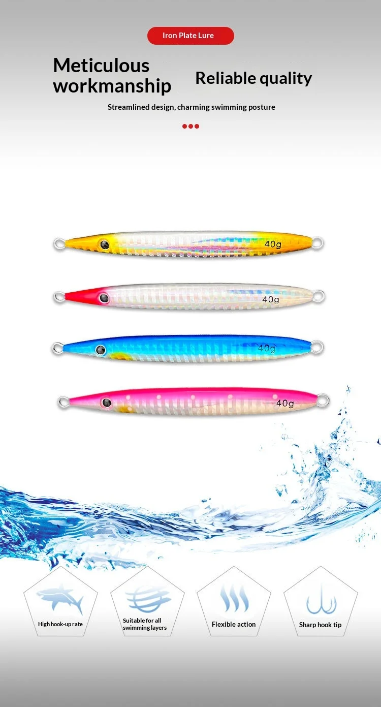 Direct Supply From Source Factory Wholesale Metal Jig Lure Iron ABS Pencil Lure - view 6
