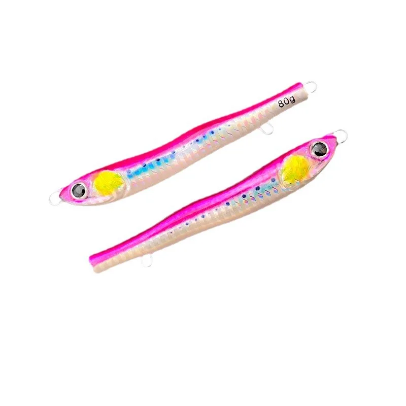 S-Type Metal Jig Bionic Lure Snake-Shaped Iron Plate Three Hooks ABS Pencil Lure - view 5