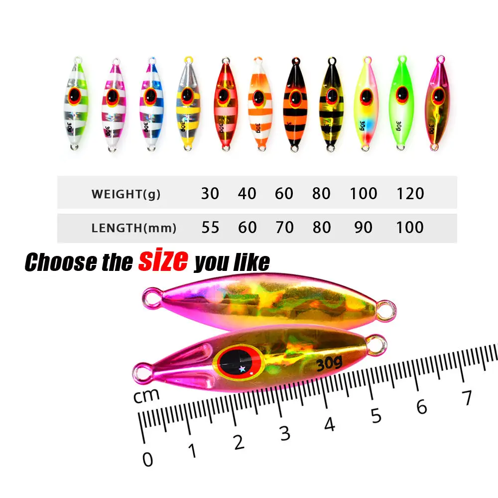 Luminous Customised Slow Bee Metal Jig Pitch Jigging Lure ABS Pencil Lure - view 6