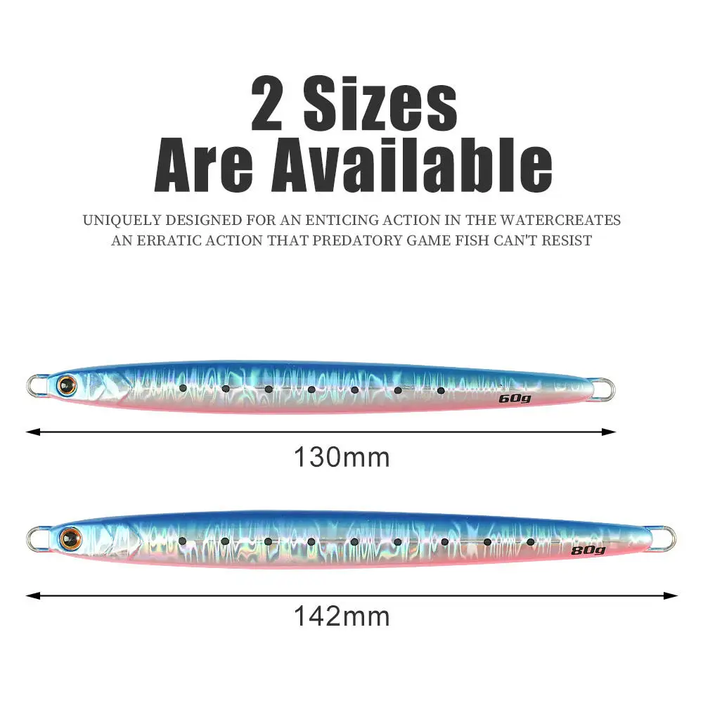 CHEERY 60g 80g Saltwater Fishing Inshore Jigging Hard Lead ABS Pencil Lure - view 4